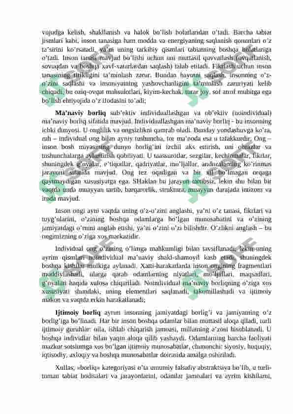 Ontologiya, gnoseologiya va ong falsafasi 6