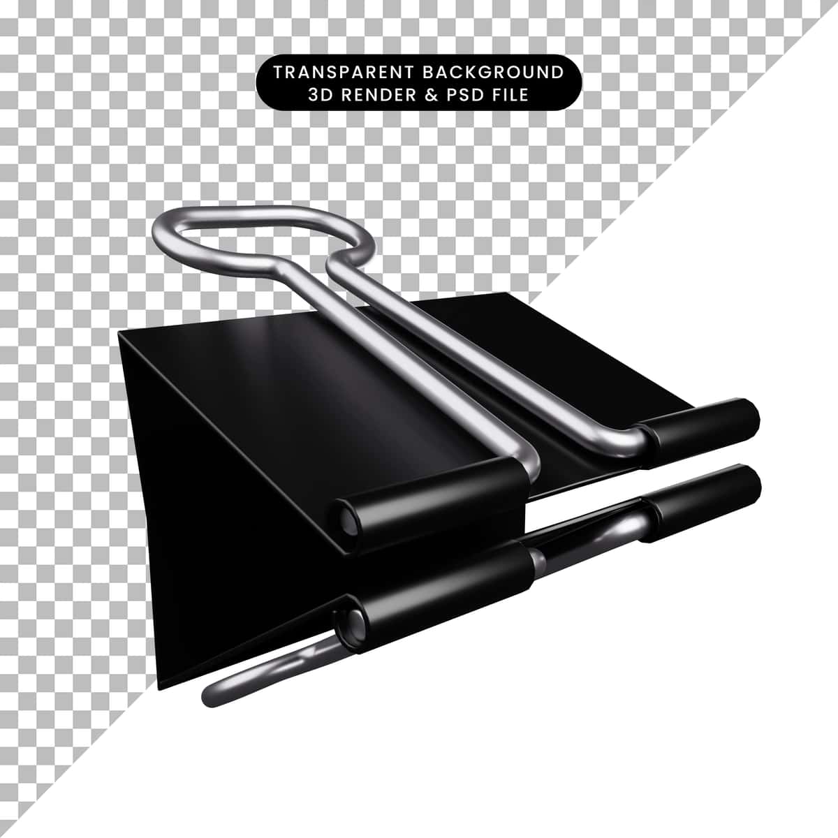 3D rasm qog'oz klip | 3d illustration paper clip 1