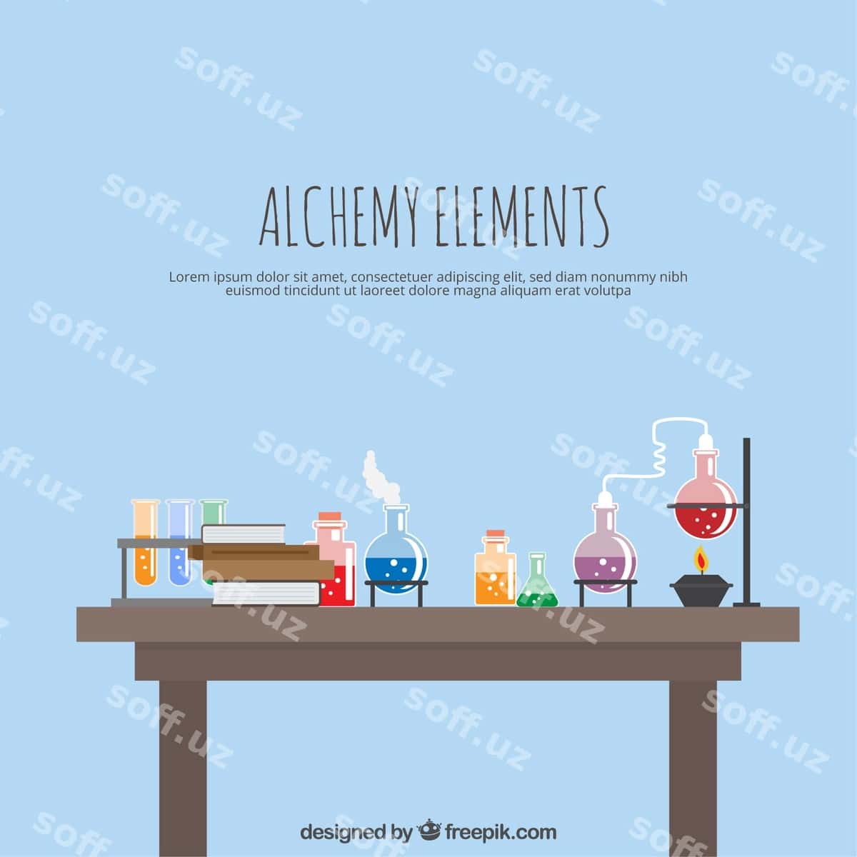 Laboratoriya alkimia elementlari bilan | Laboratory with alchemy elements 1