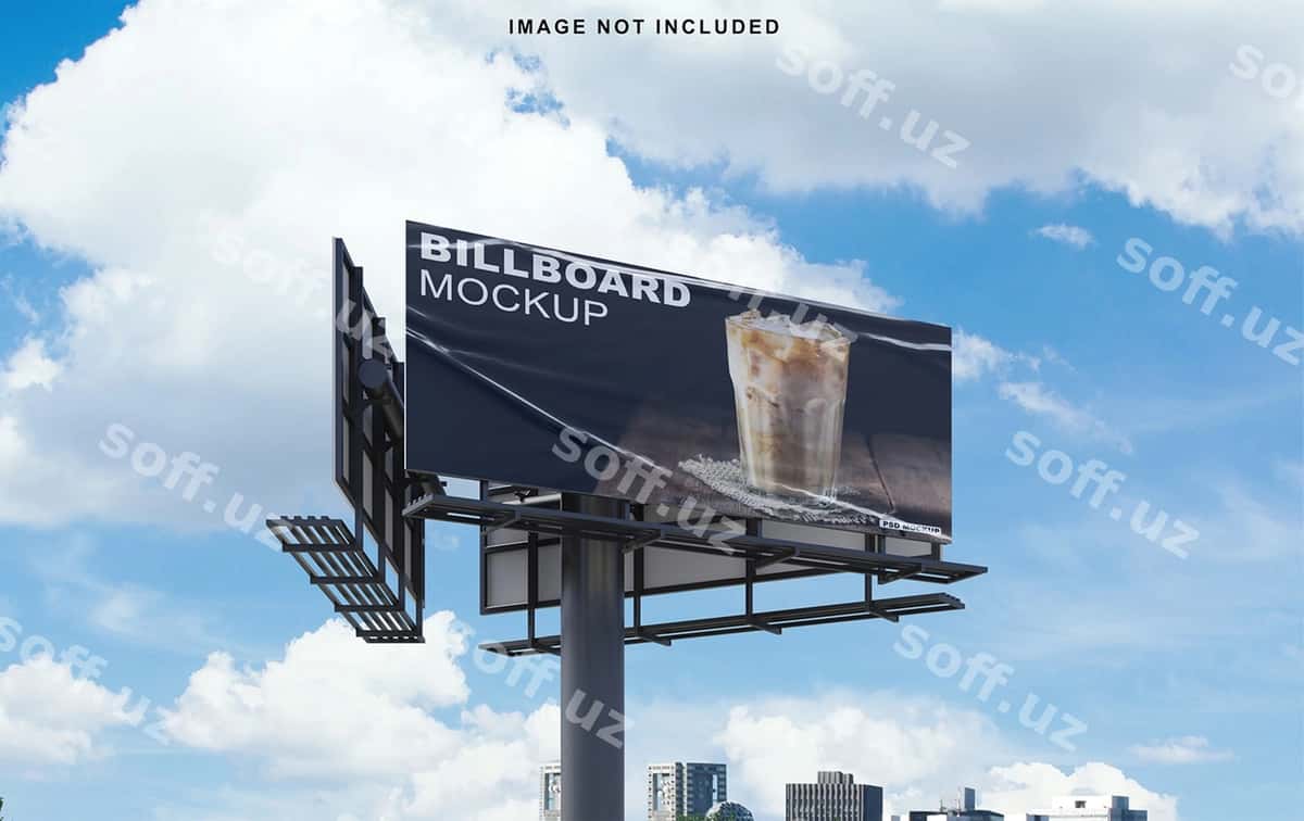 Katta billboard namuna PSD | Large billboard mockup psd 1