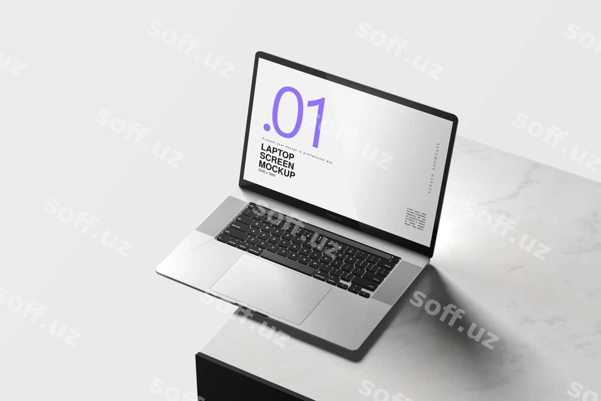 So'nggi noutbuk mockup ochiq fonda | Latest laptop mockup clear background 1
