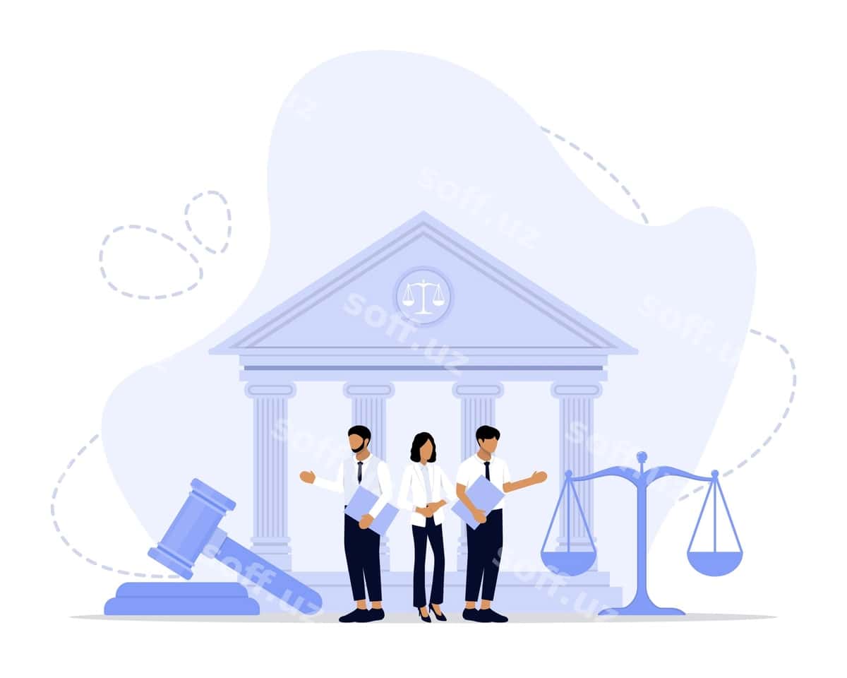 Yuridik firma kontseptsiyasi illyustratsiyasi | Law firm concept illustration 1