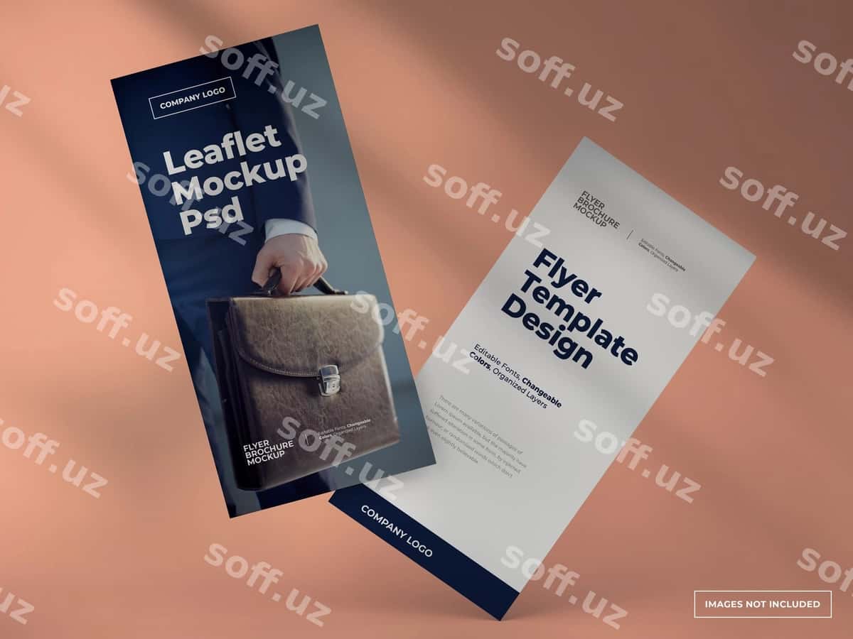 Broshyur flyer konseptsiya mockuplari | Leaflet flyer concept mockups 1