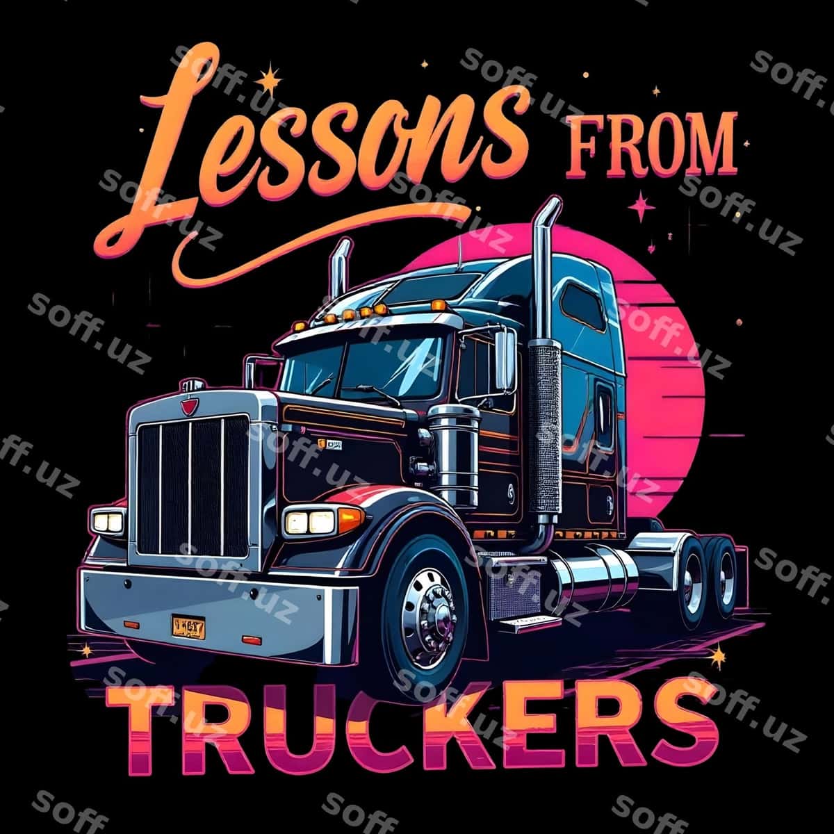 Yuk katta yol o'tkazuvchilardan futbolka dizaynidan darslar | Lessons from truckers tshirt design 1
