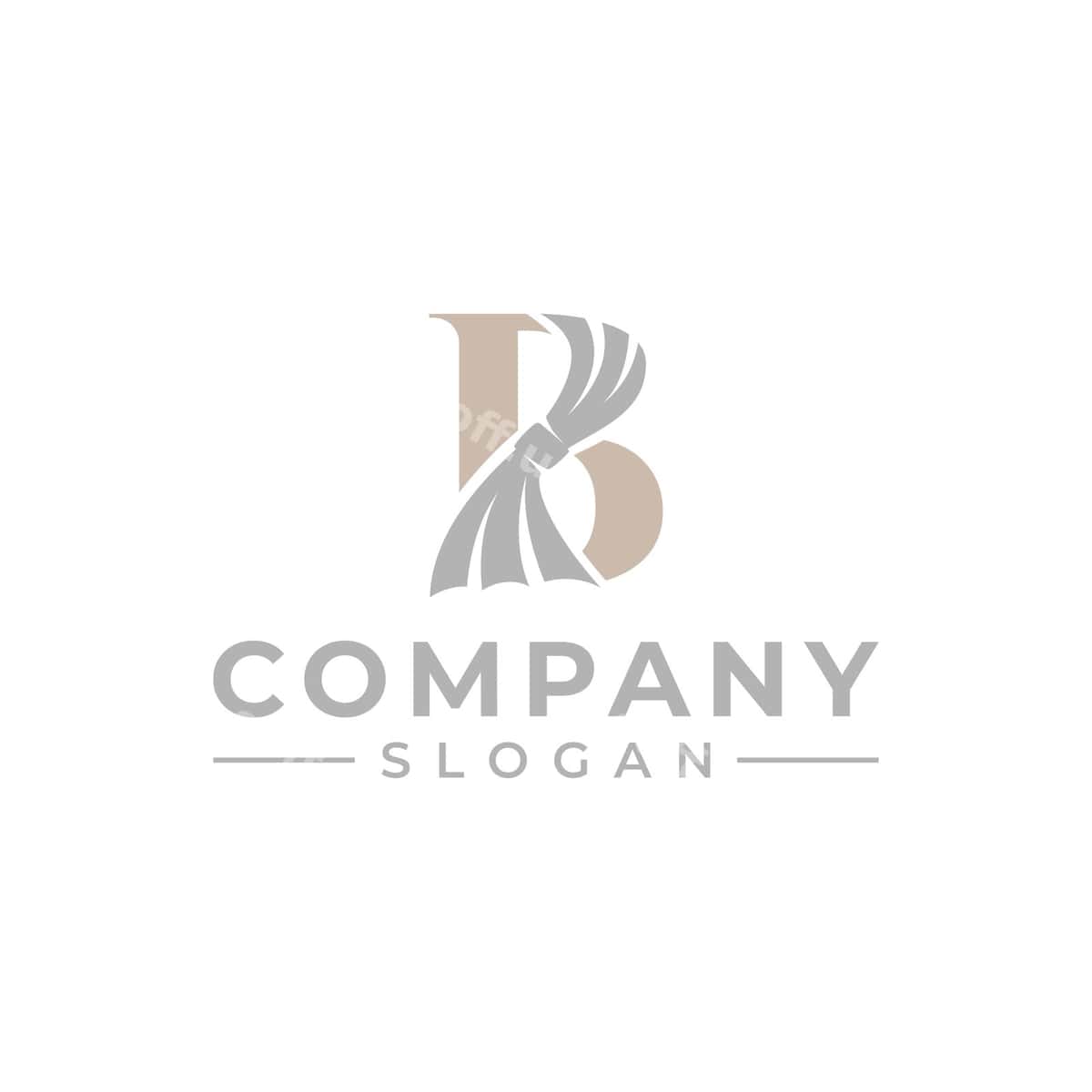 B harfi parda logotipi | Letter b curtain logo 1