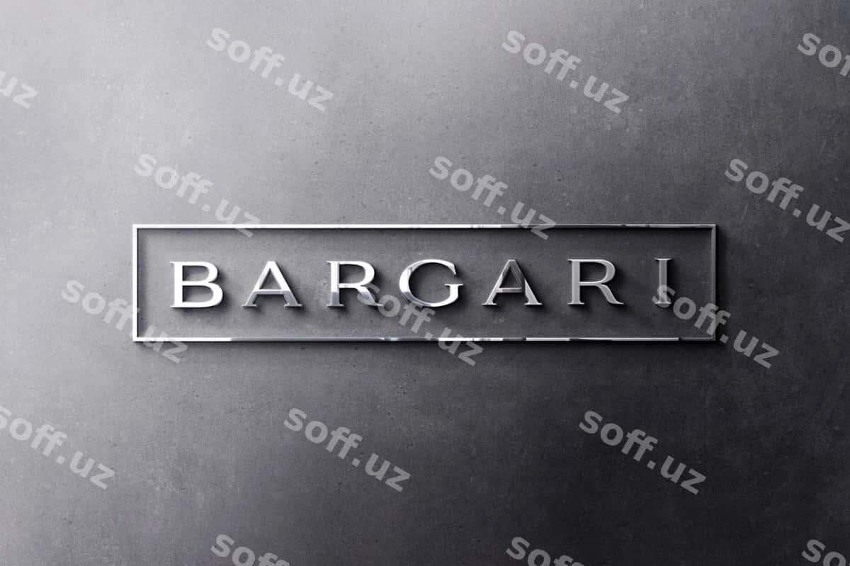 Logo mockup 3D mashhur | Logo mockup 3d luxury 1