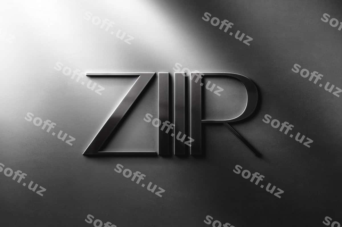 Logo namuna 3D betonli belgi | Logo mockup 3d sign concrete 1