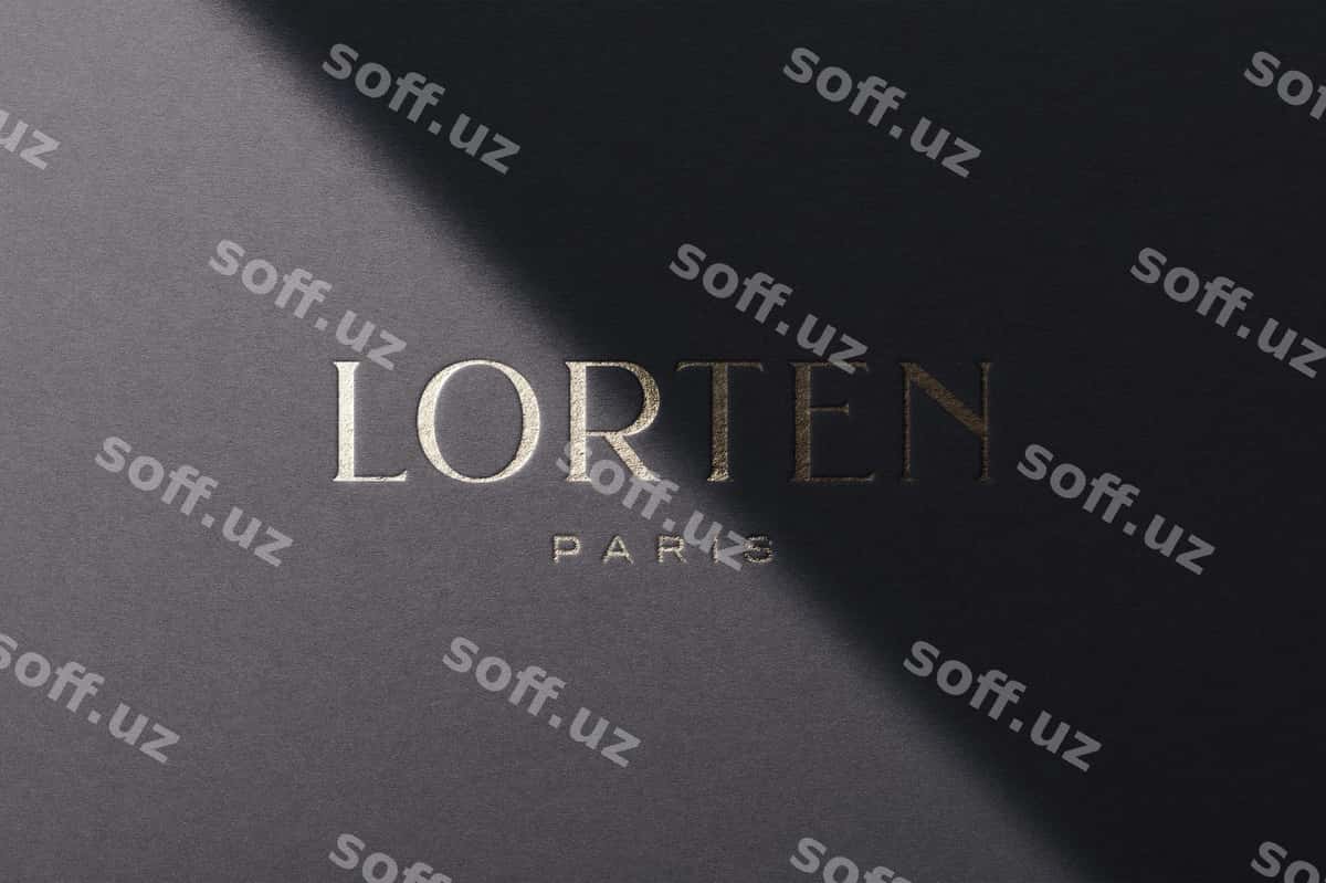 Logo mockup hasharot qog'oz oltin | Logo mockup luxury paper gold 1