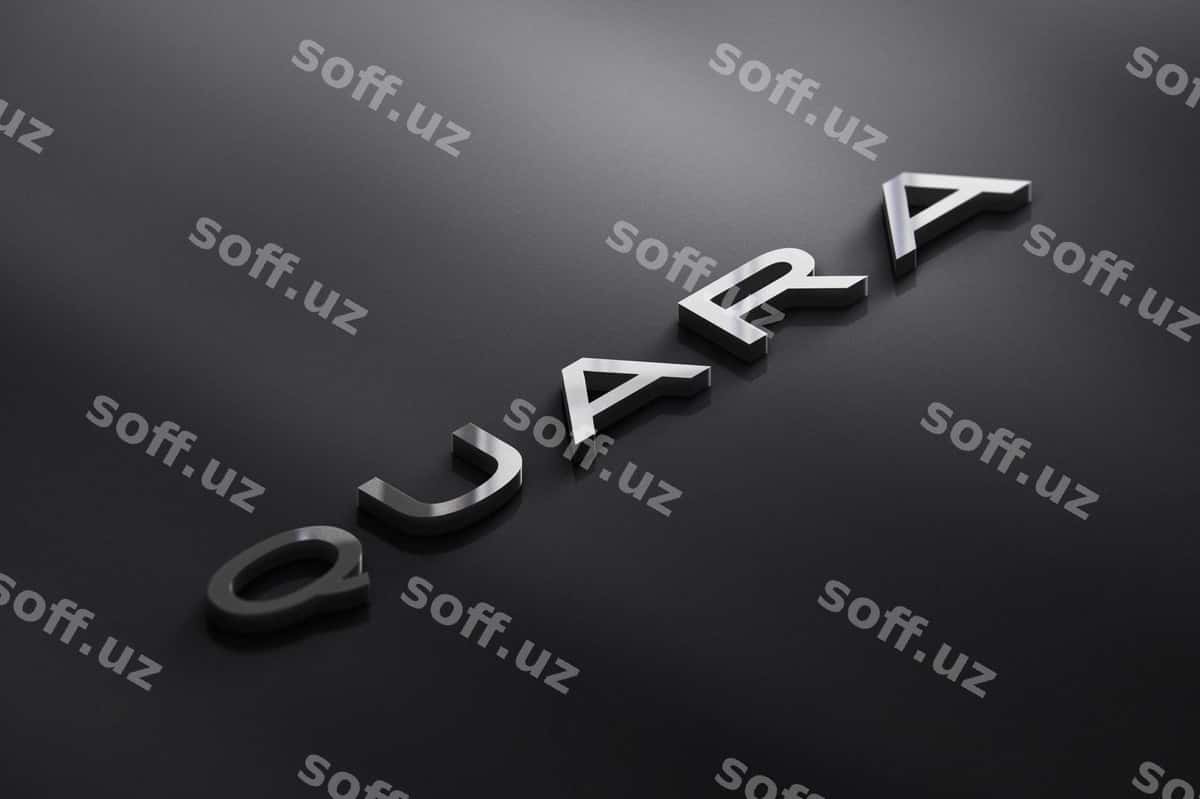 Logotip namunasi 3D hrom perspektivasi | Logo mockup perspective 3d chrome 1