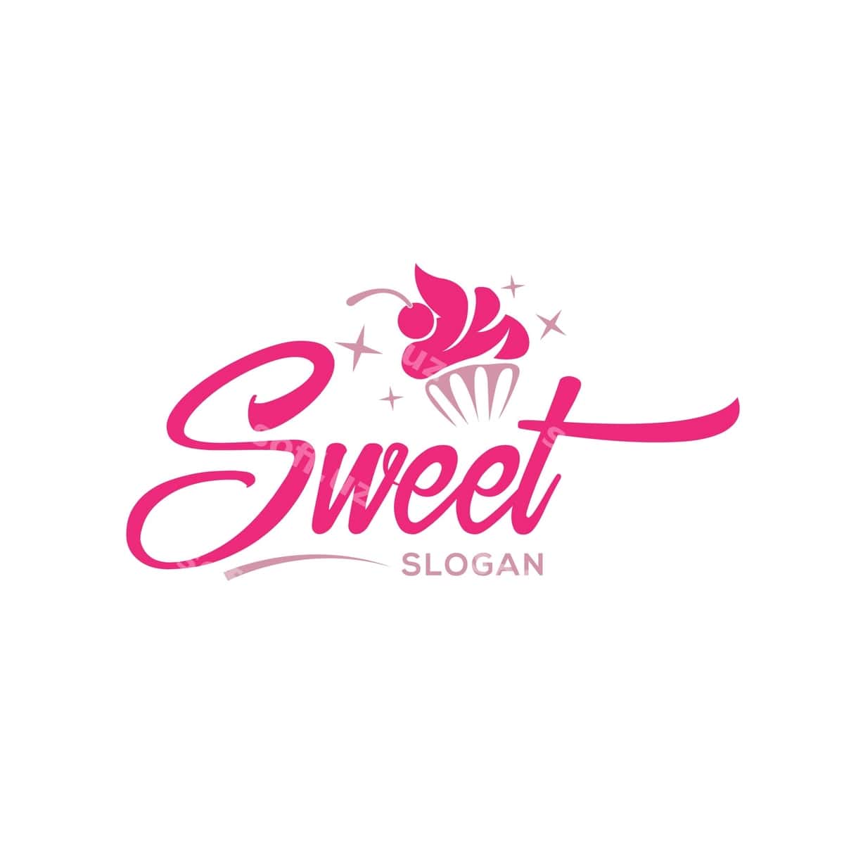 Logotip shirin shiori | Logo sweet slogan 1