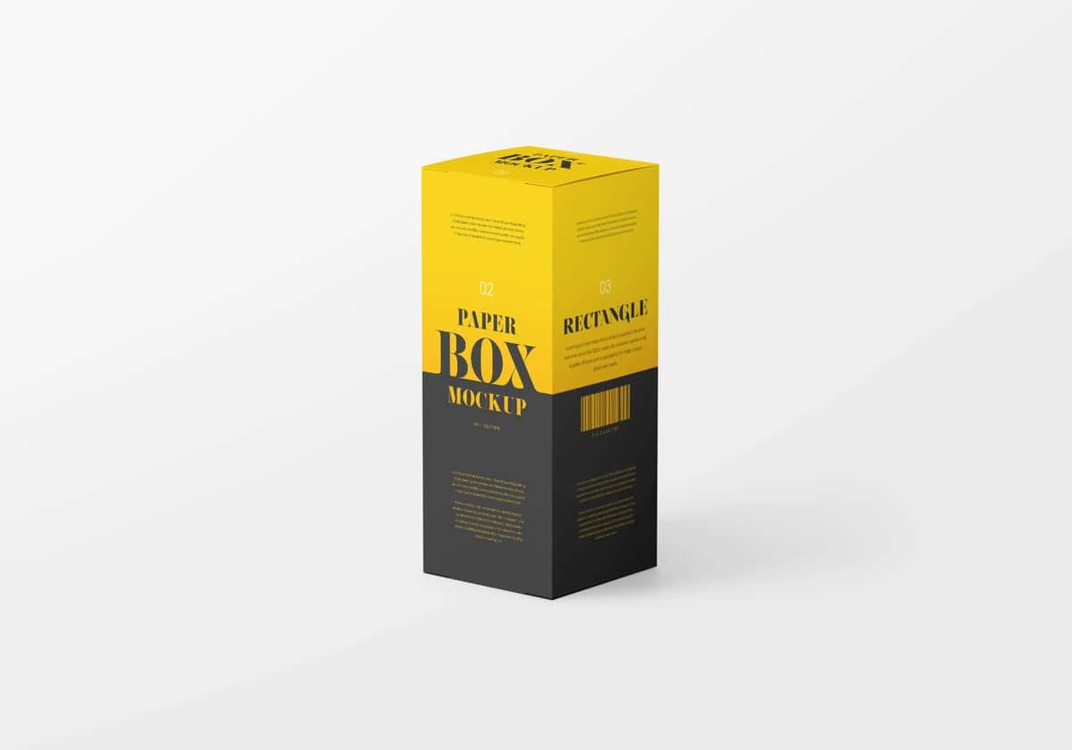 Uzoq to'rtburchaklar quti qadoqlash maketi | Long rectangle box packaging mockup 1