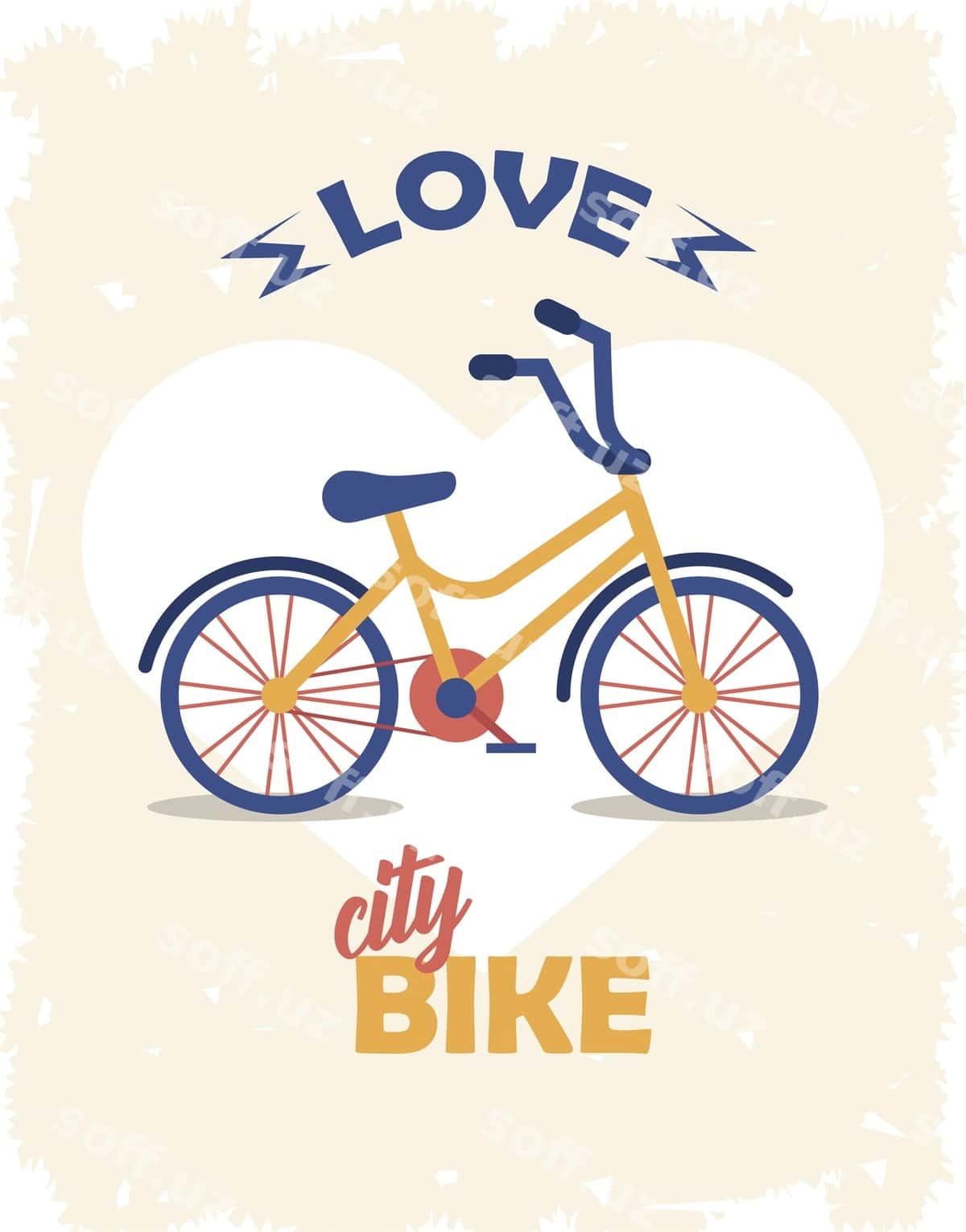 Sevgi velosiped plakati | Love bike poster 1