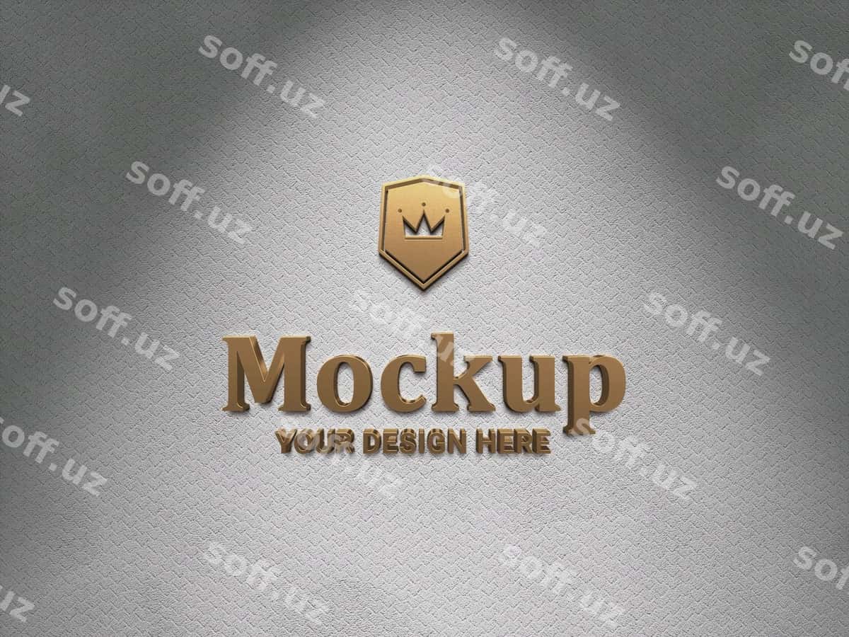 Hasharotli oltin logotip dizayni | Luxurious golden logo design 1