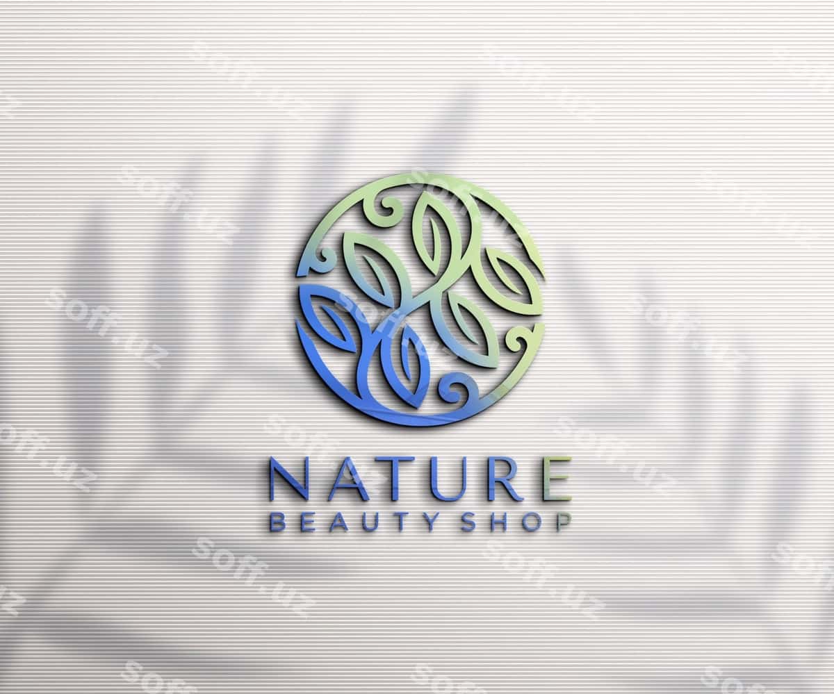 Bozorov qoplanadigan logotip namuna dizayni | Luxury embossed logo mockup design 1