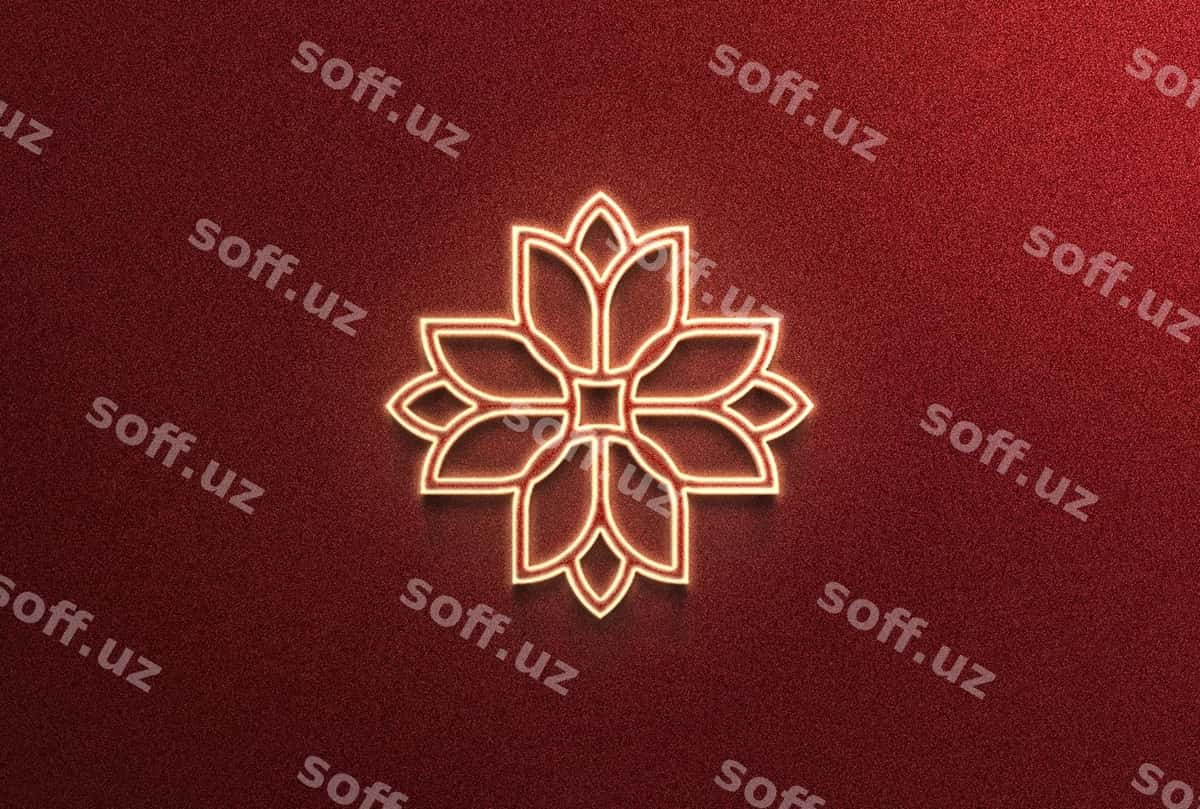 Bog'bon logotip namunasi 3d render | Luxury logo mockup 3d rendering 1