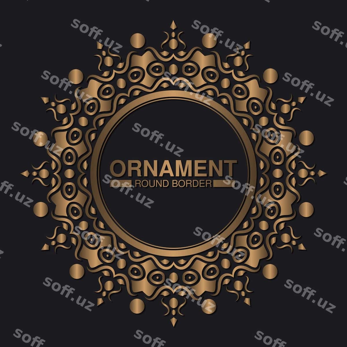 Hashamatli bezak naqshlari doirasi dizayni | Luxury ornament pattern circle design 1