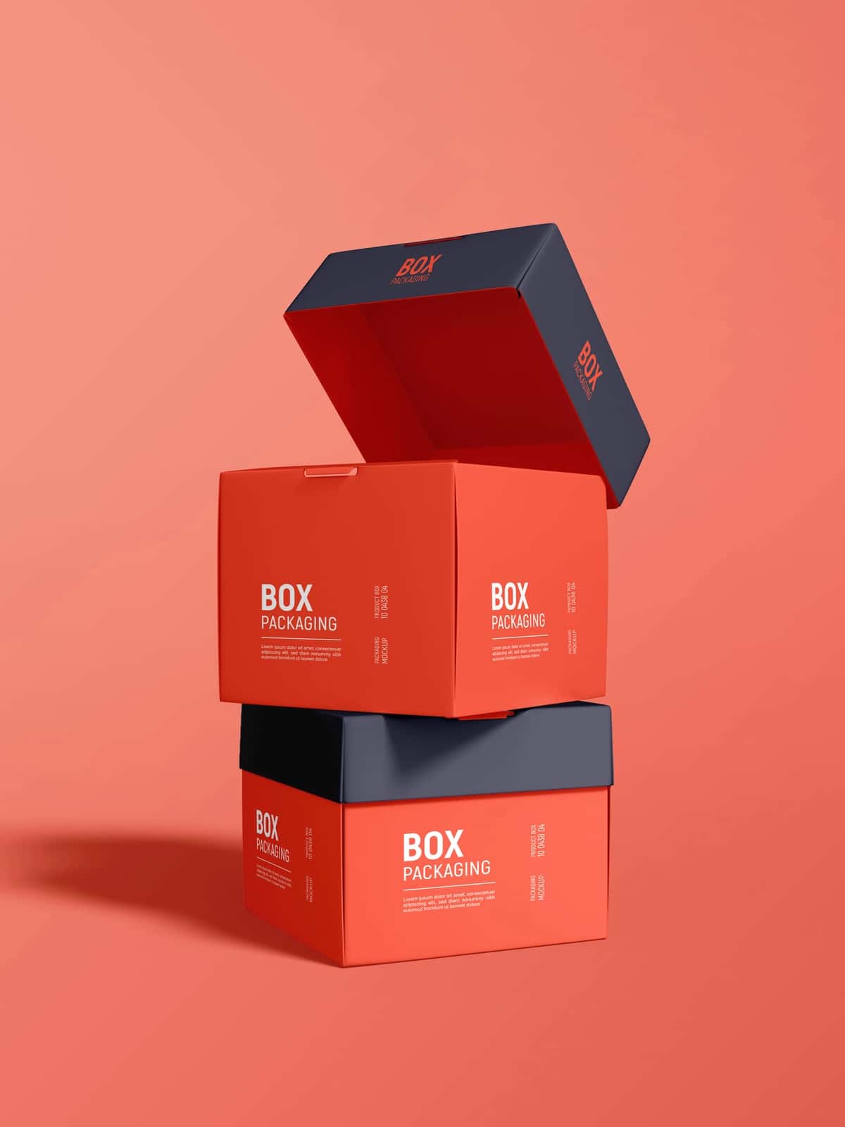 Qog'oz mahsulot yetkazib berish qutisi brendi maketi | Paper product delivery box branding mockup 1