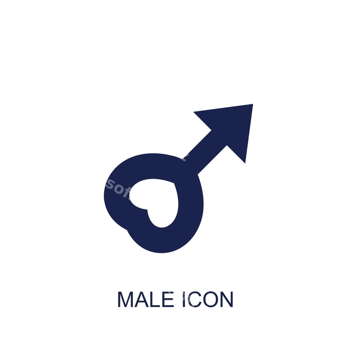 Erkak ikon oq orqa fonda | Male icon white background 1