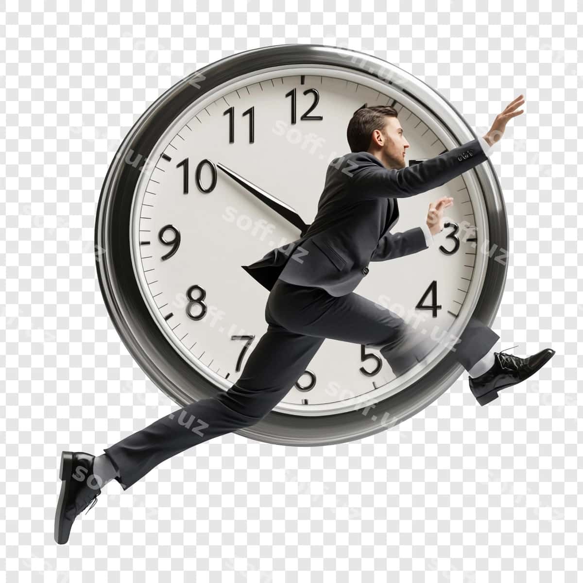Vaqtga qarshi yugurayotgan odam | Man running against time 1