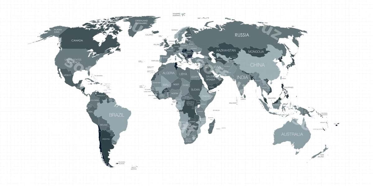 Dunyo xaritasi davlatlar bo'yicha ajratilgan | Map world divided by country 1