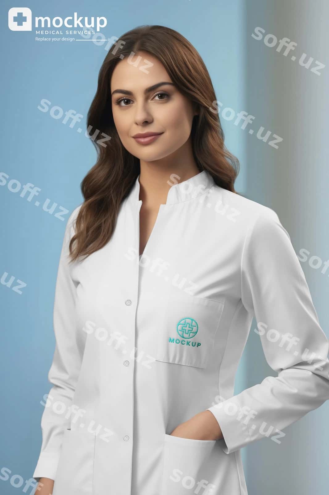 Tibbiy forma maketi dizayni | Medical uniform mockup design 1