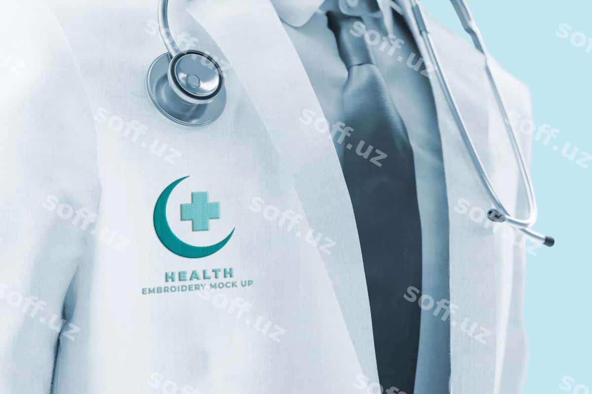 Tibbiy forma maketi dizayni | Medical uniform mockup design 1