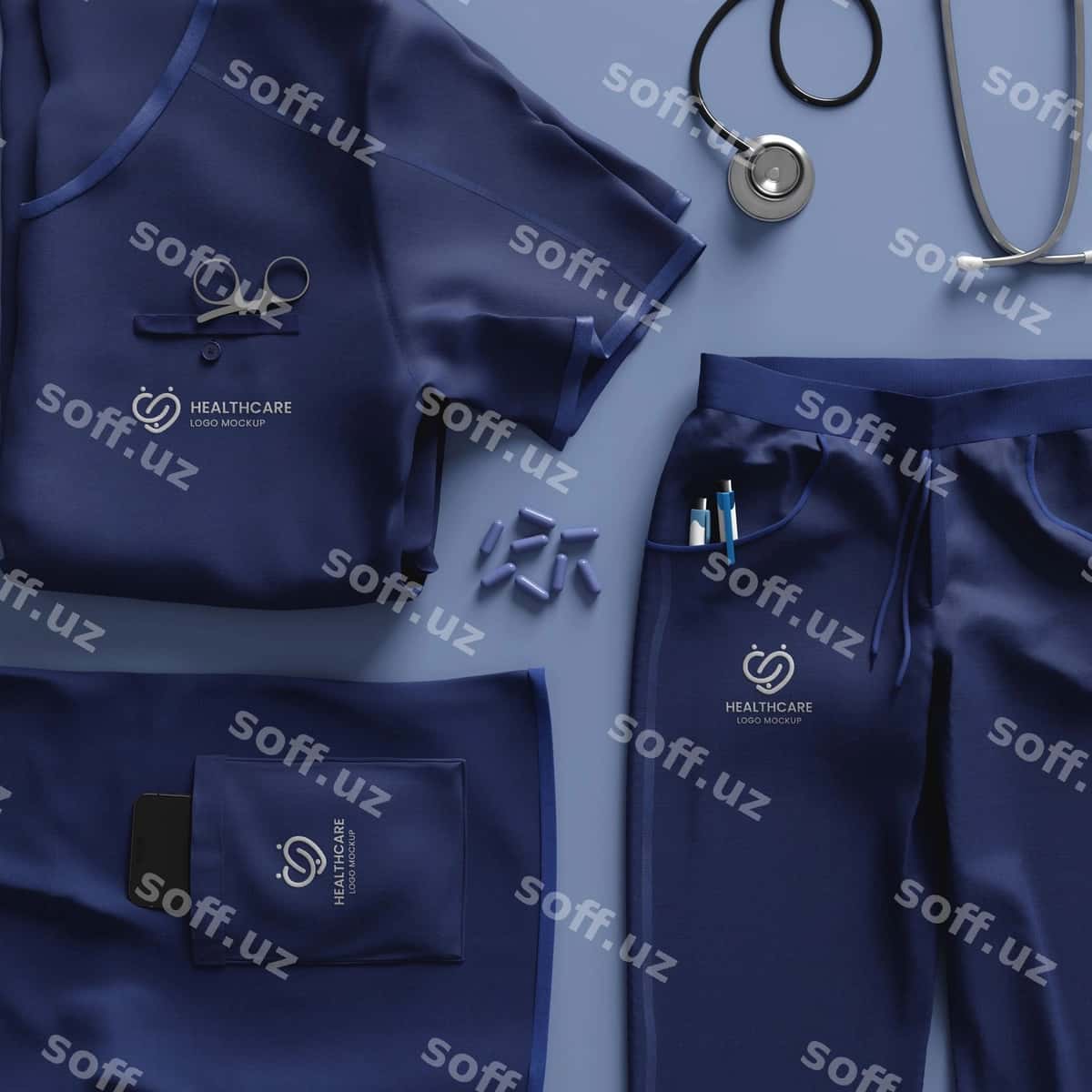 Tibbiy forma maketi | Medical uniform mockup 1