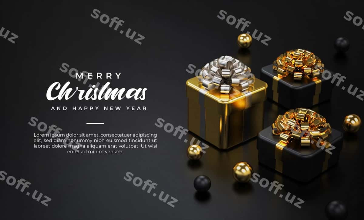 Baxrom Rojdestvo banner shablon | Merry christmas banner template 1