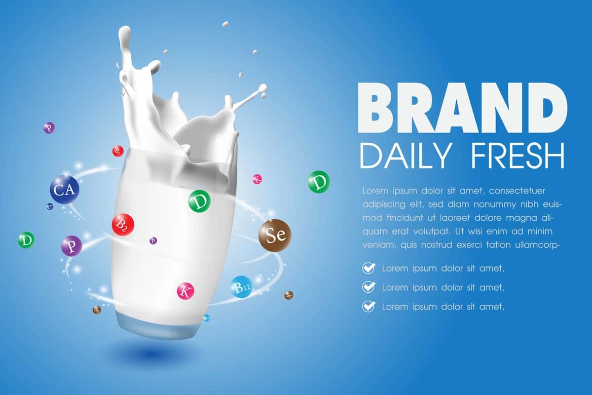 Yangi sut vitaminli banner foni | Fresh milk vitamin banner background 1
