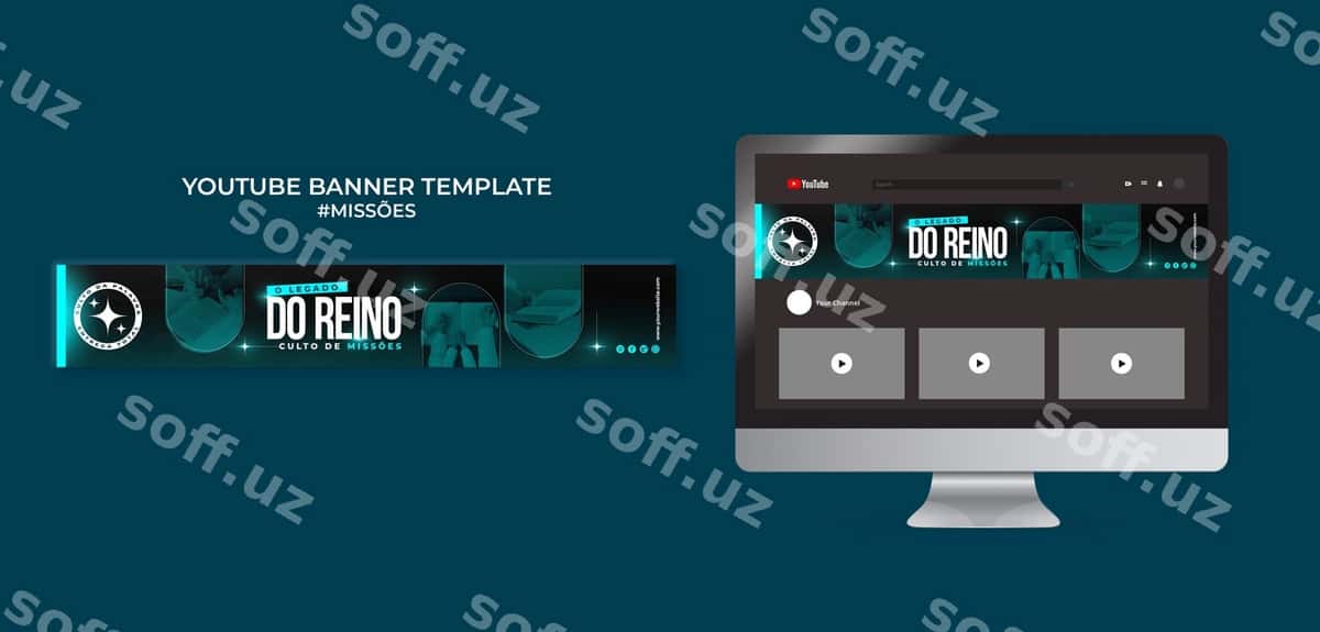 Missoes YouTube banner shabloni | Missoes youtube banner template 1