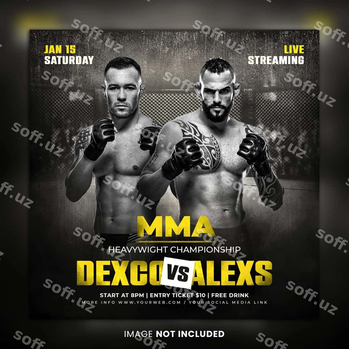 Mma sport varaqasi shabloni | Mma sport flyer template 1