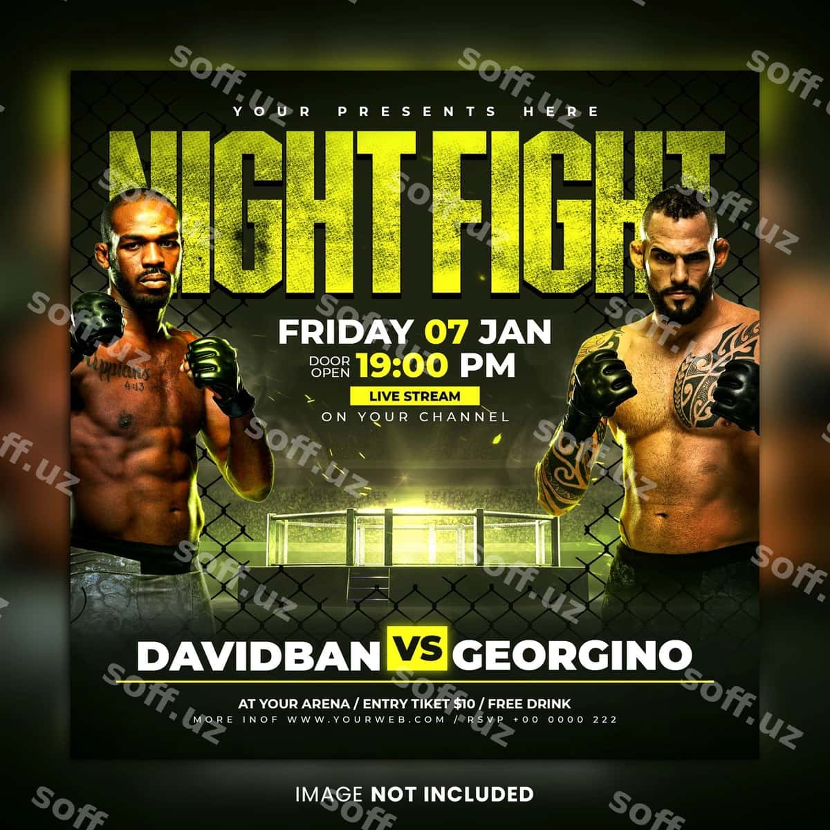MMA sport flyer shabloni | Mma sport flyer template 1