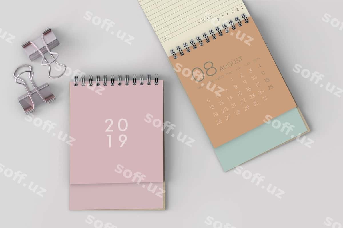 Namuna qo'l bilan chizilgan takvim | Mock up hand drawn calendar 1