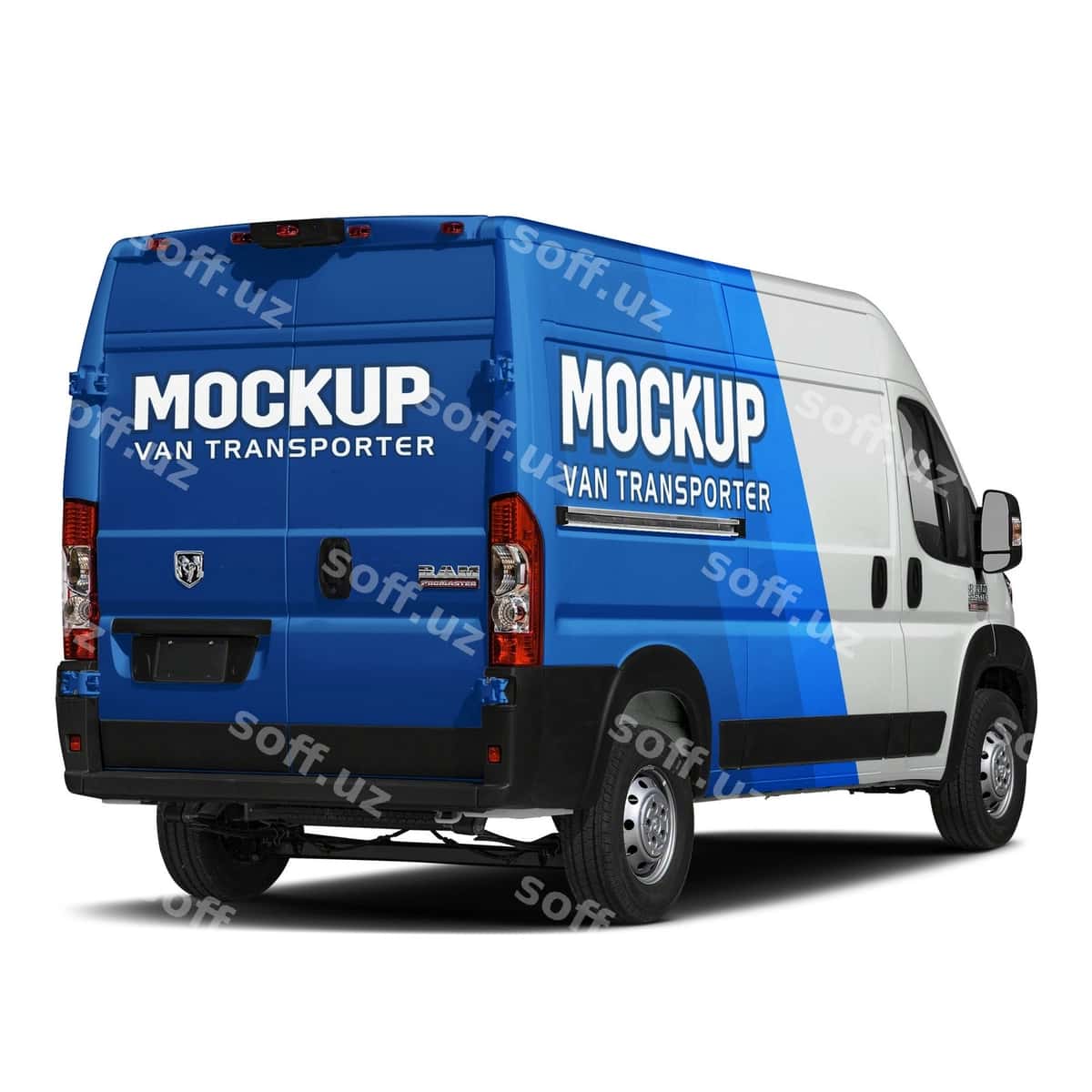 Promaster furgonining perspektiv ko'rinishdagi maketi | Mockup van promaster perspective view 1