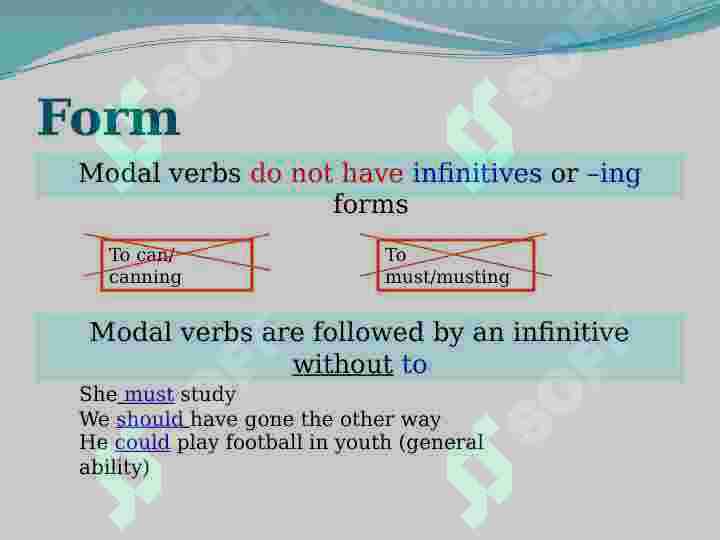 Modal verbs Modal fe'llar 4