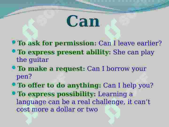 Modal verbs Modal fe'llar 6