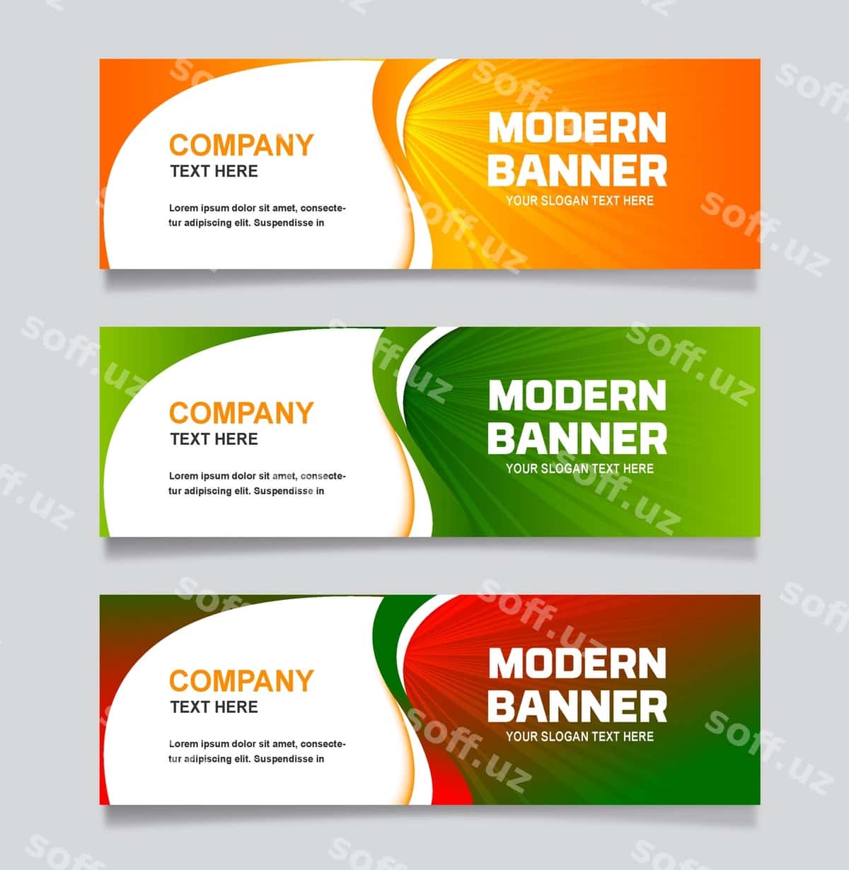 Zamonaviy banner dizayn shabloni | Modern banner design template 1