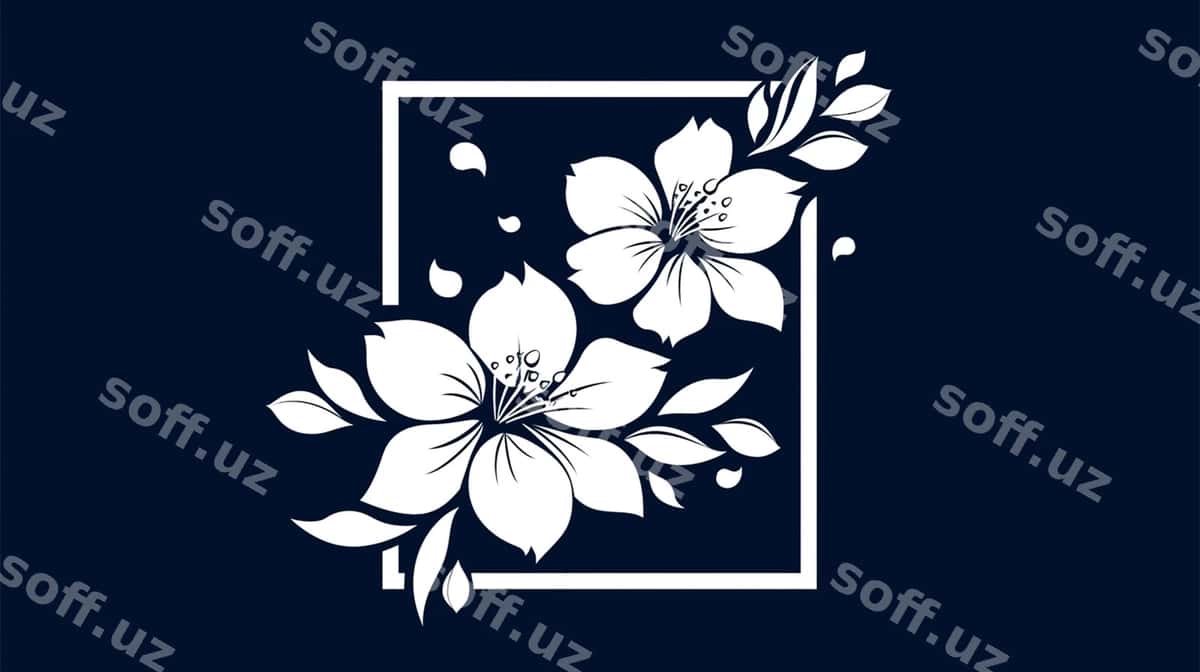 Zamonaviy qo'lda chizilgan gullar fon | Modern hand drawn flowers background 1