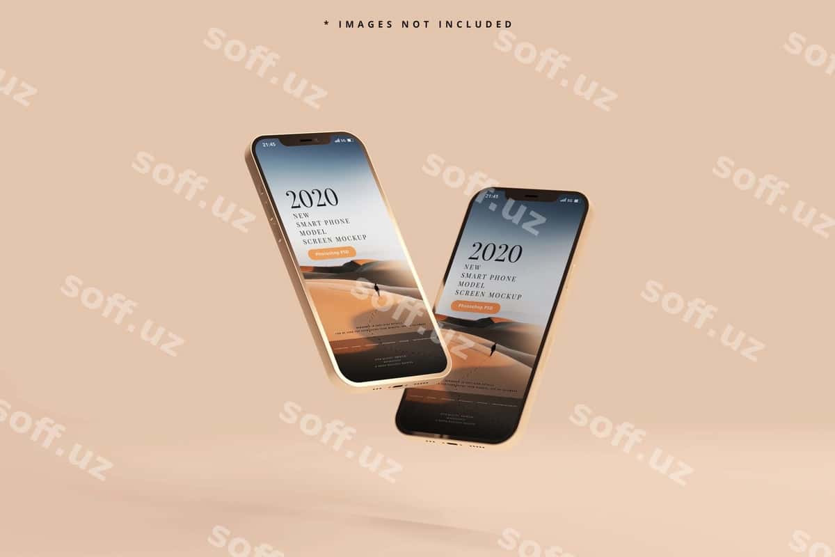 Zamonaviy akillı telefonlar namunasi | Modern smart phones mockup 1