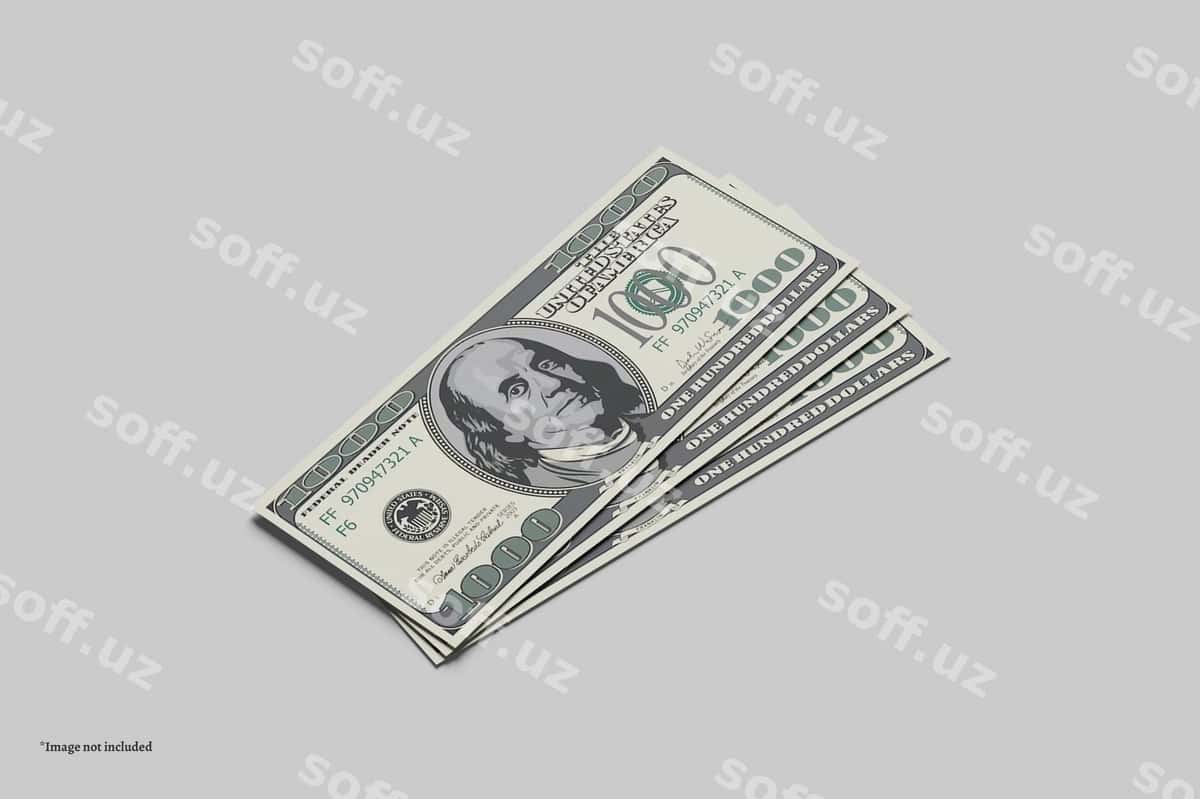 Naqd pul maketi | Money cash mockup 1