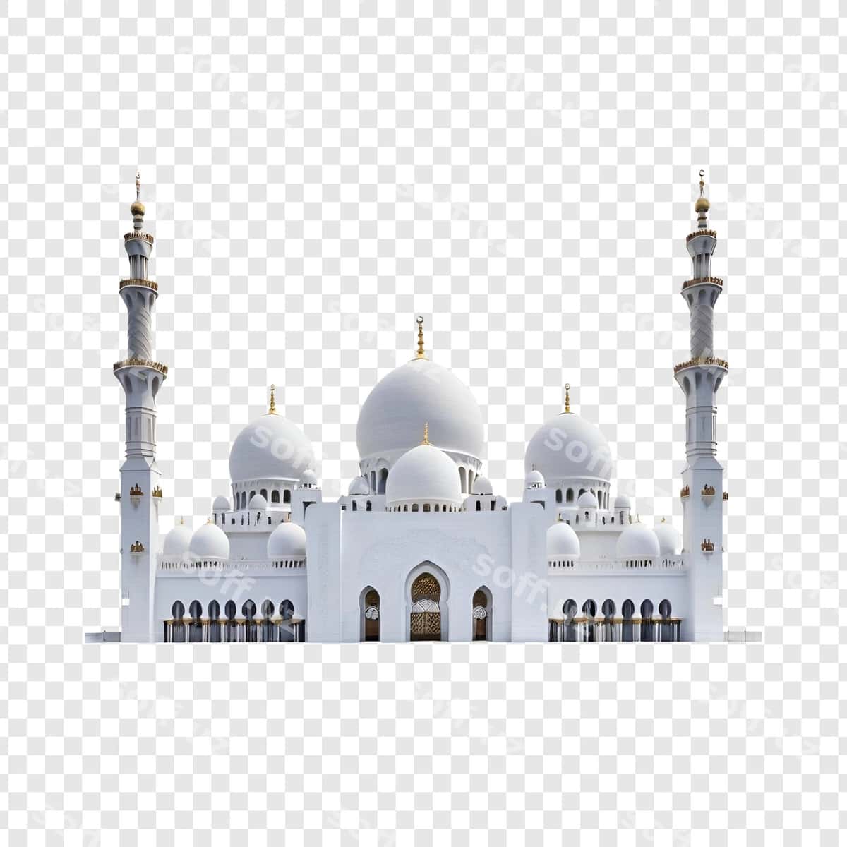Masjid ajralgan shaffof | Mosque isolated transparent 1