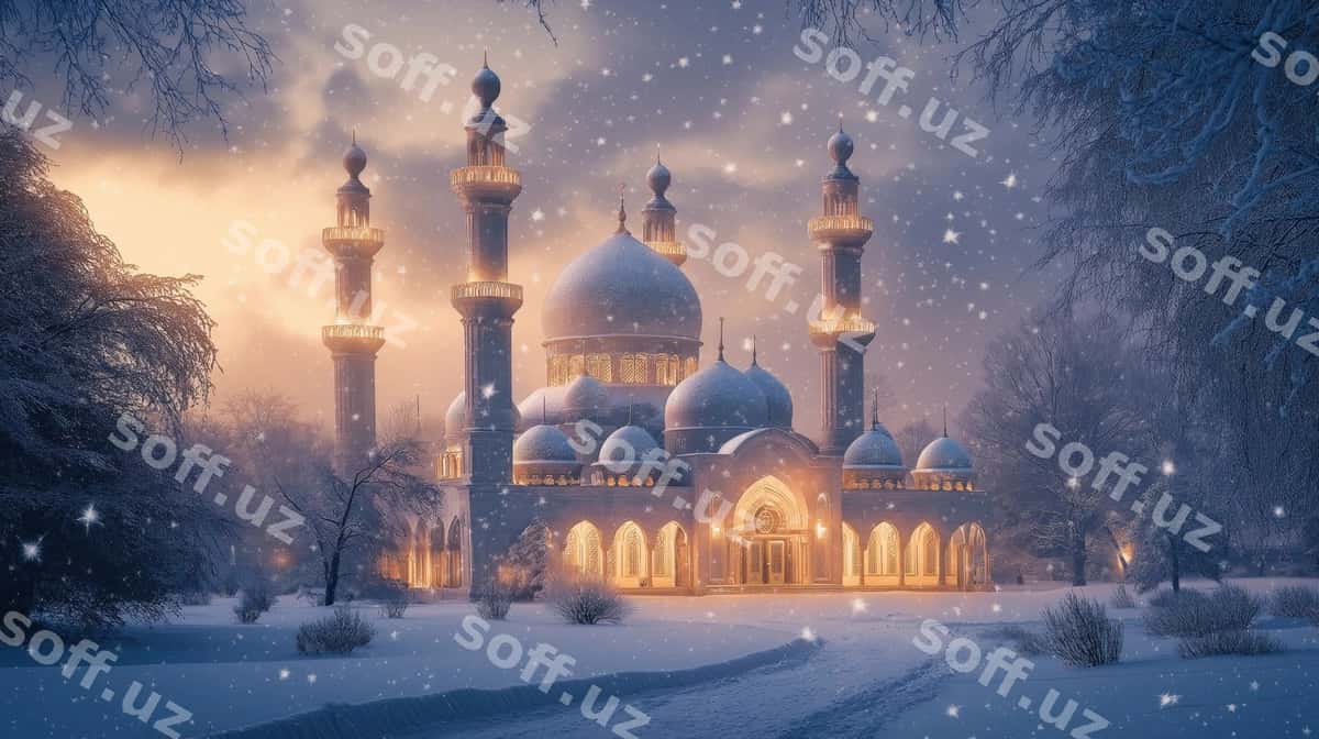 Masjid qor | Mosque snow 1