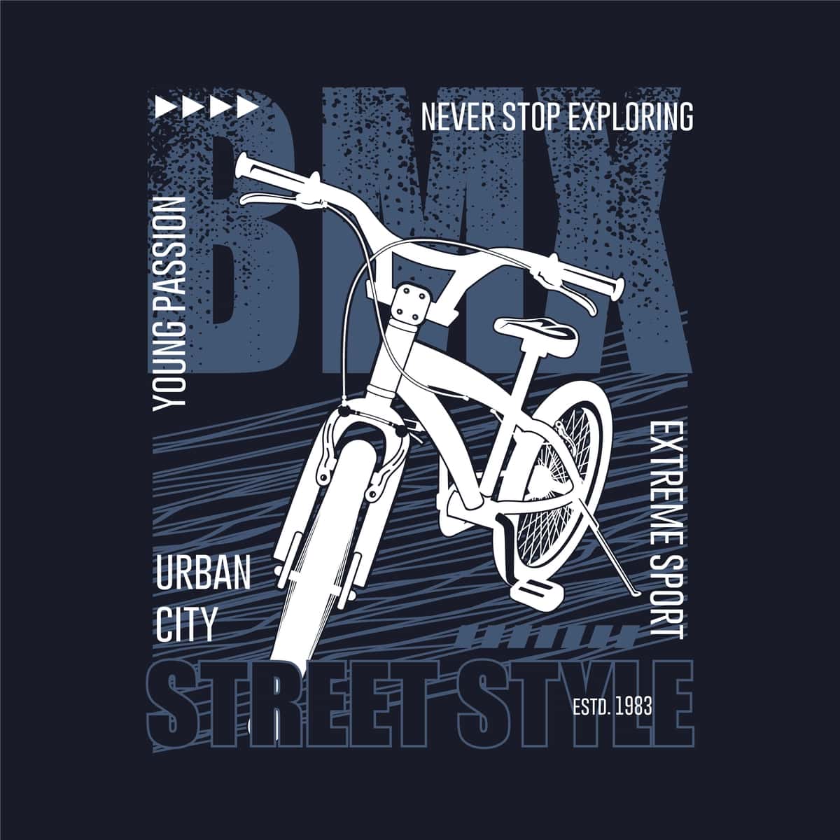 Bmx ekstremal sport vektorli illyustratsiya tushunchasi ko'ylak chop etish | Bmx extreme sport vector illustration concept shirt print 1