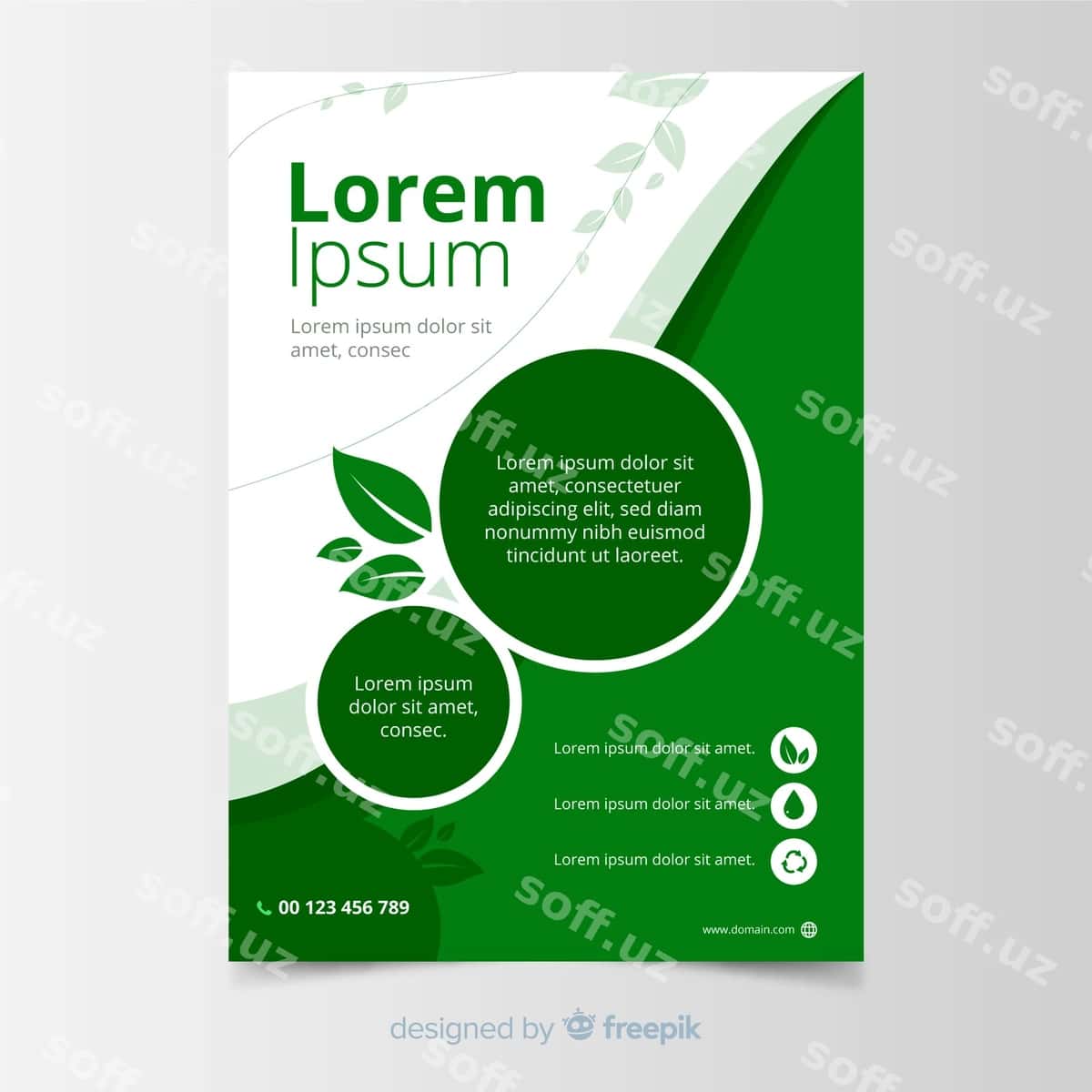 Tabiat flyer shablon dizayni | Nature flyer template design 1