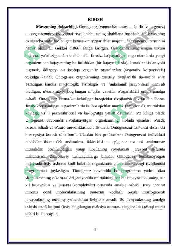 O'simliklarning ontogenezi 2