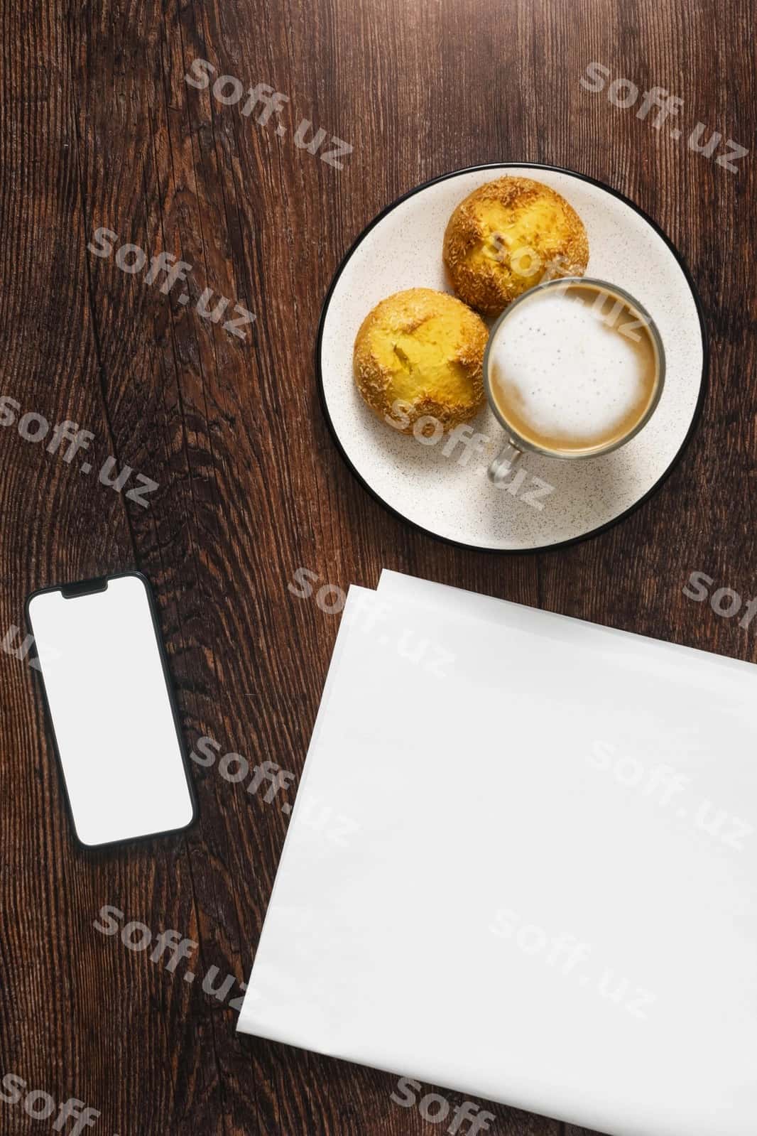 Gazeta maket xonasi poli | Newspaper mockup room floor 1