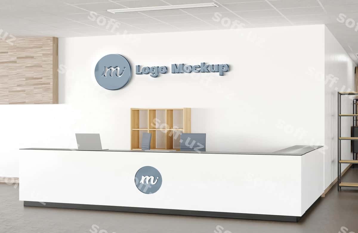 Ofisni qabul qilish maketi dizayni | Office reception mockup design 1