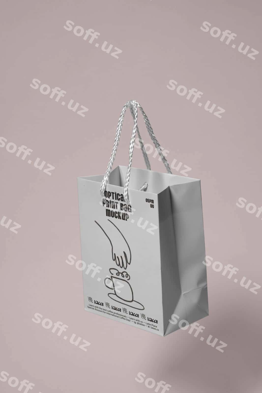 Optik bosma sumka namunasi | Optical print bag mockup 1