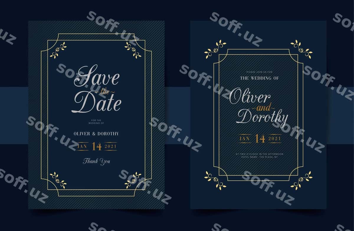 Bezakli to'y taklifnomalari | Ornamental wedding invitation cards 1