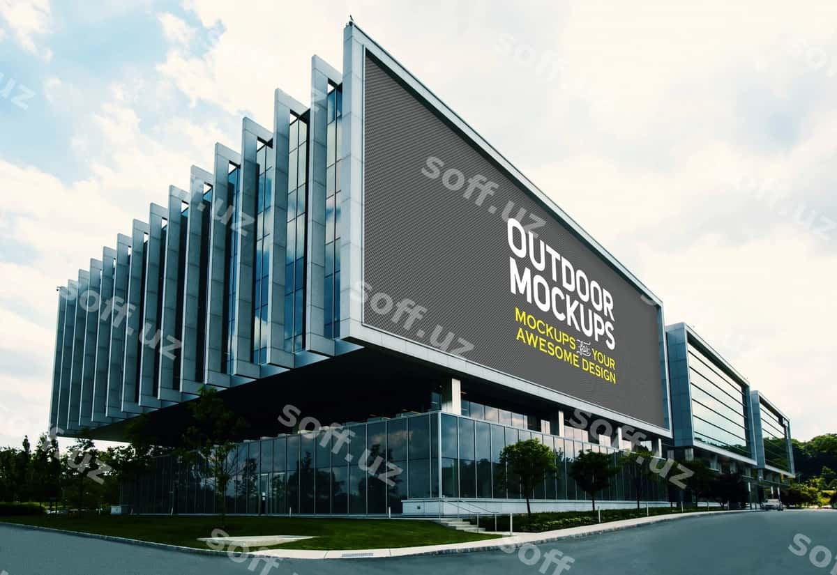 Tashqarida panel soxta | Outdoors panel mock up 1